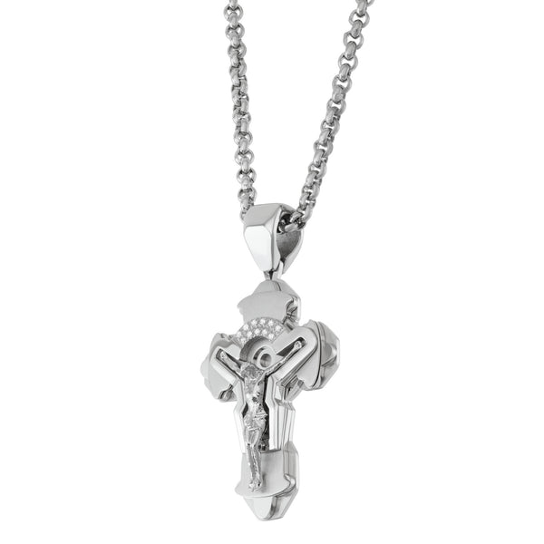 mens diamond crucifix
