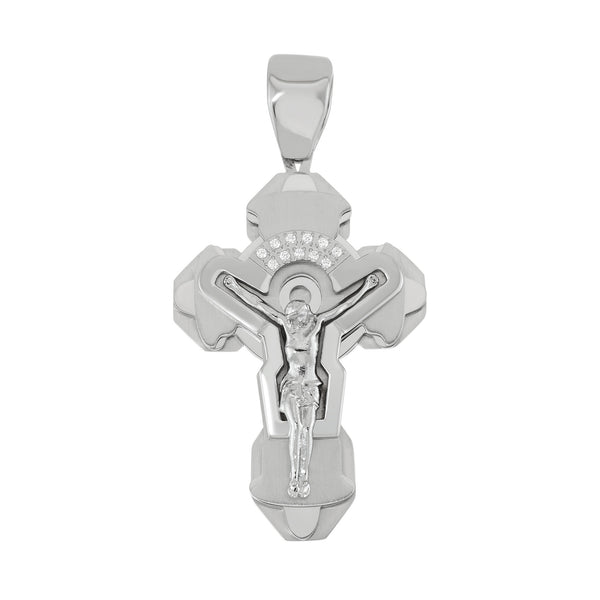 mens diamond crucifix