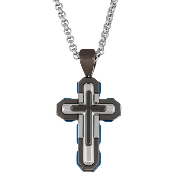 black and blue cross