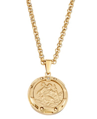 Very cool gold saint christopher medal