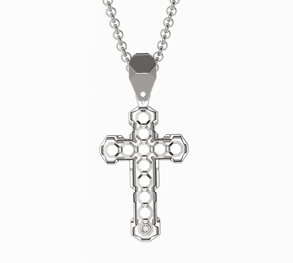 honeycomb mens cross design