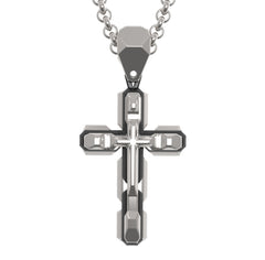 classic mens cross neckalce